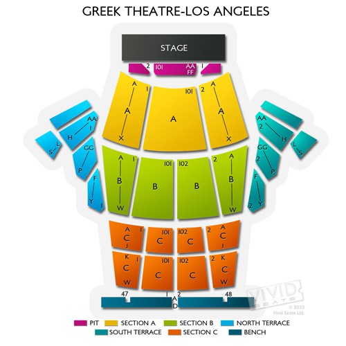 greek theater seating chart