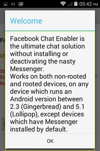 Facebook chat enabler