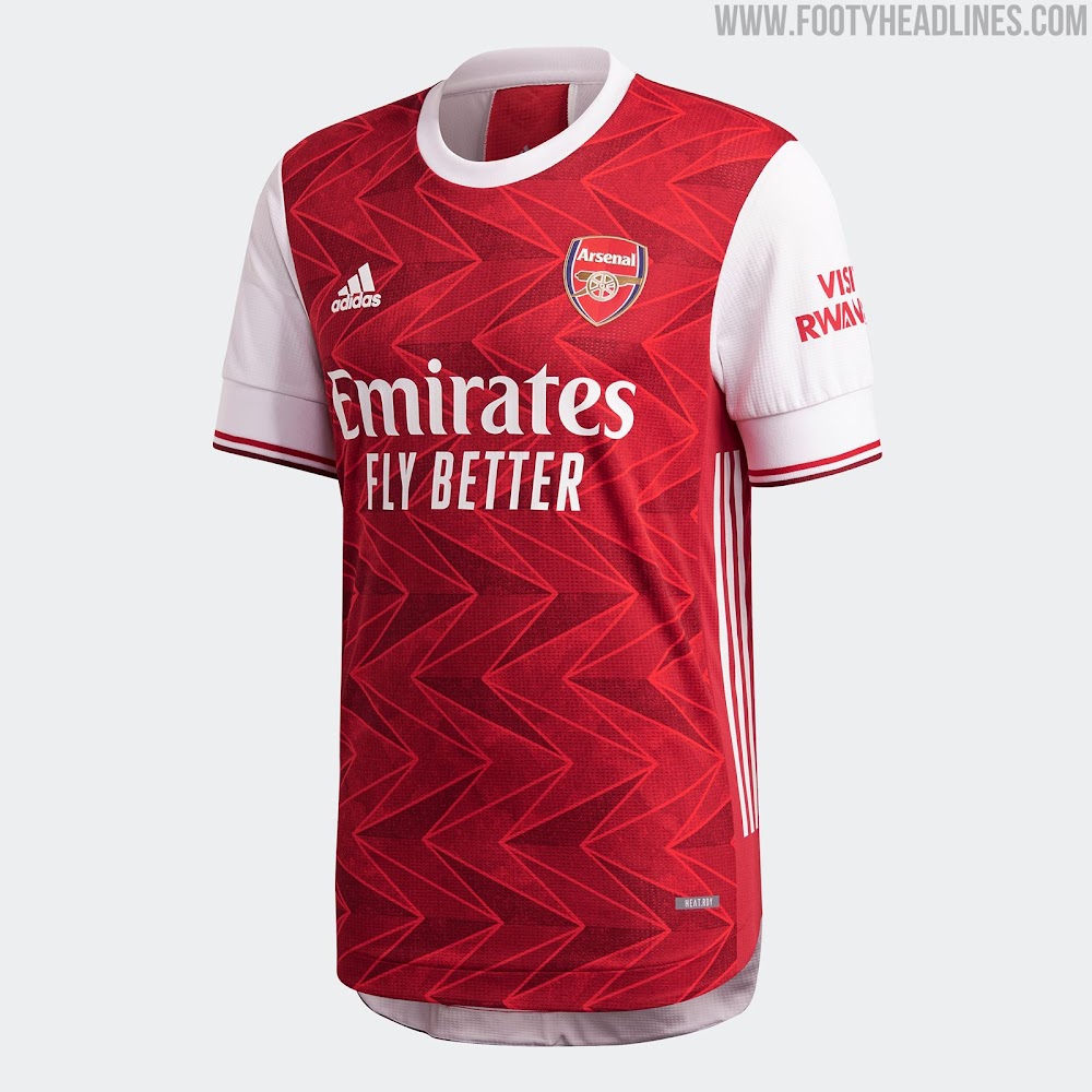  Arsenal 20-21 Home Kit Released - Footy Headlines Illustration 