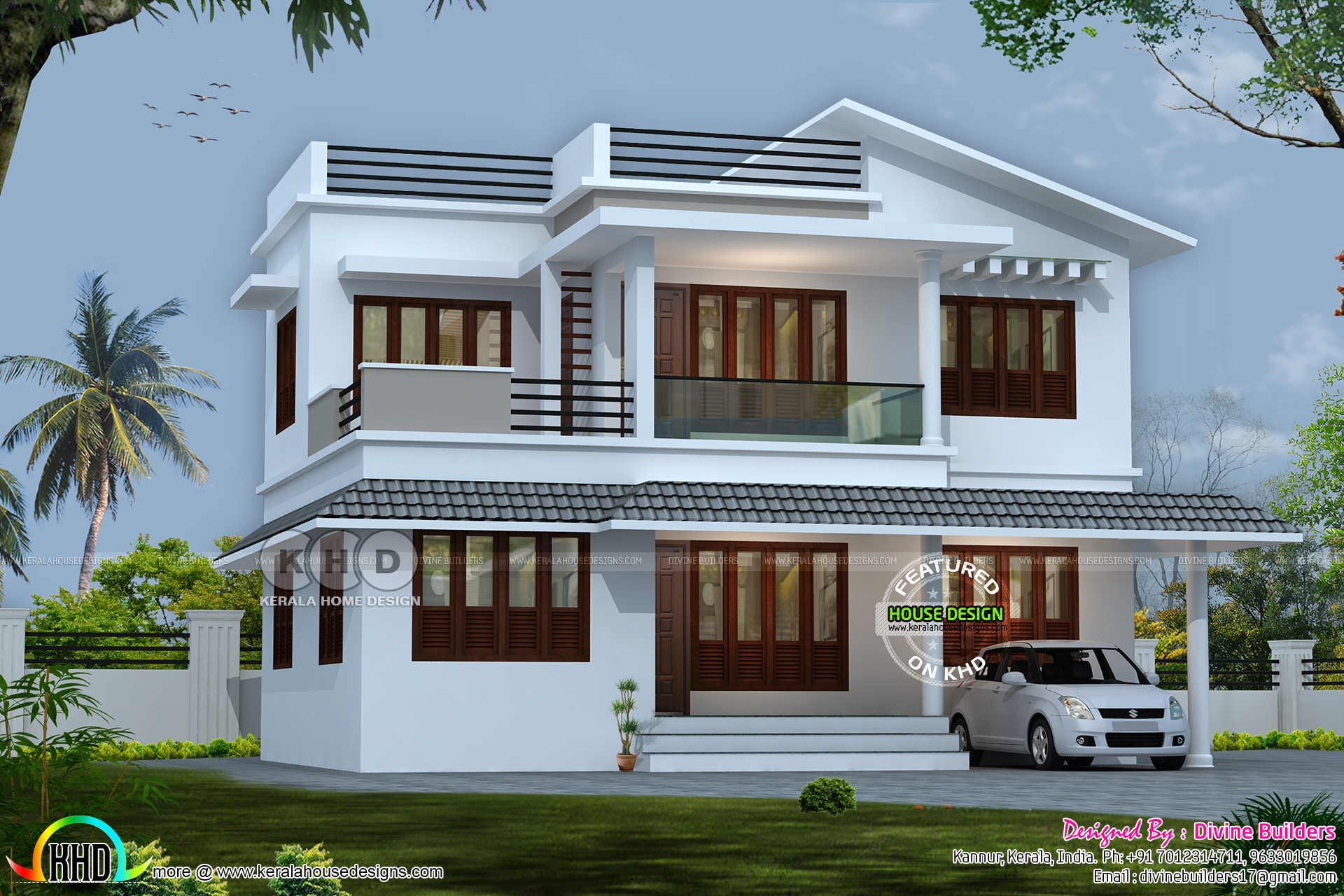 5 bhk modern flat roof house in an area of 2070 sq ft