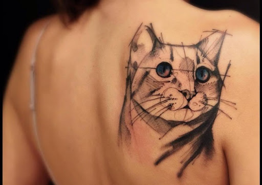 Gato Esboço Tatuagens