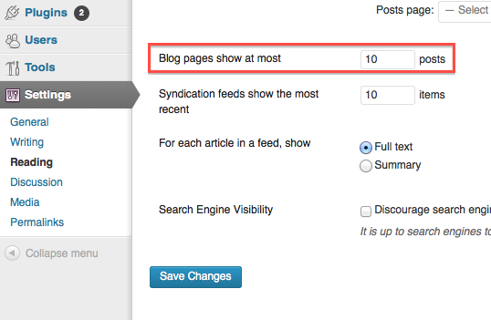 Read settings. Read settings