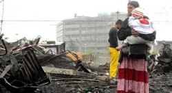 MILANO 5 aprile 2012 - campo rom di via bonfadini - sacile distrutto dalle fiamme