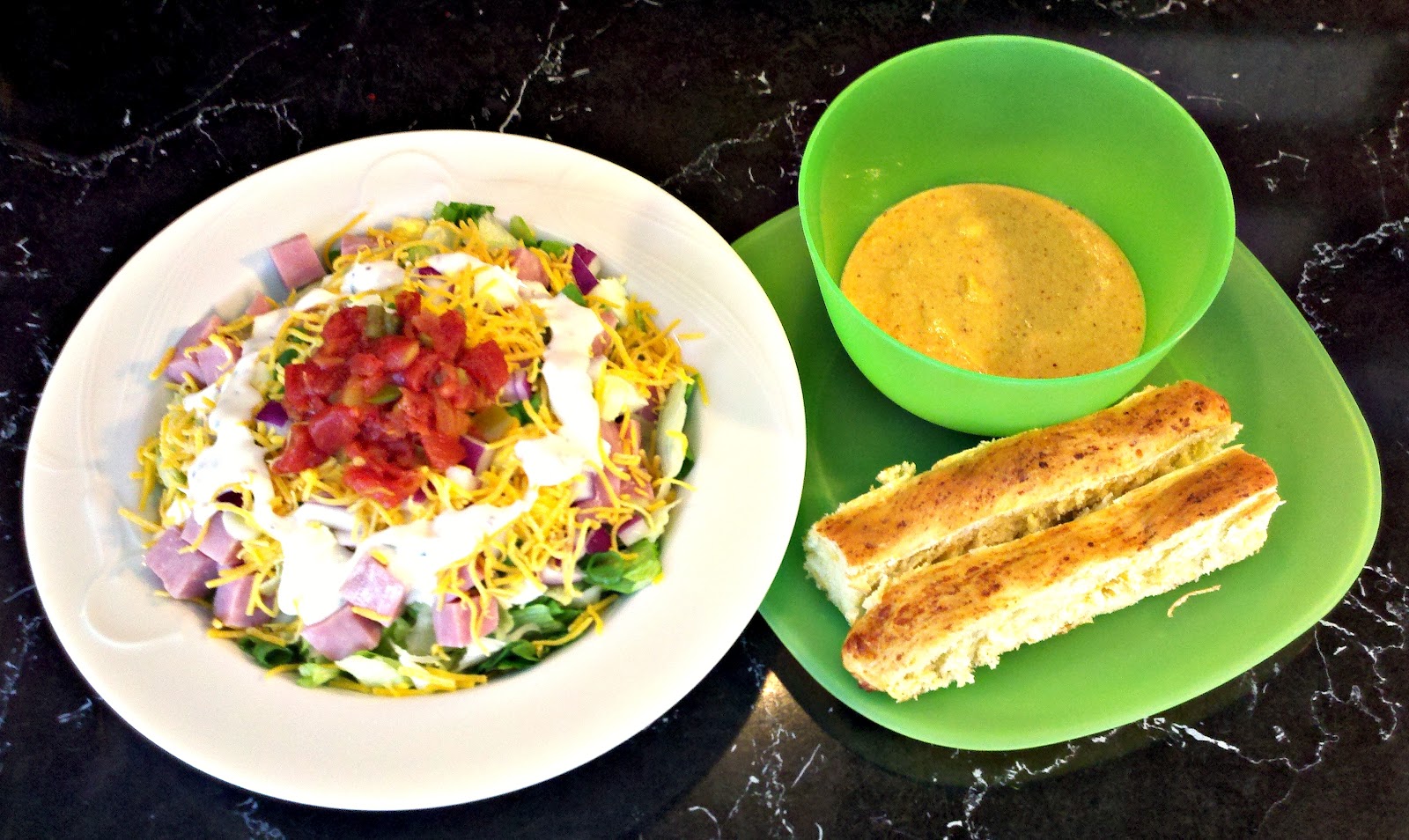 Simply the Good Life Cheesy Breadsticks with Nacho Sauce