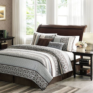 Light Blue and Brown Bedding & Comforter Sets