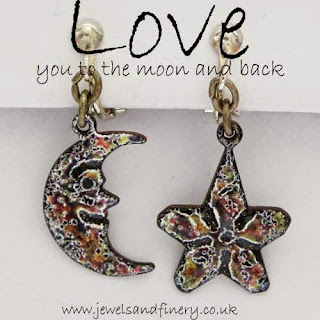 love you to the moon and back earrings