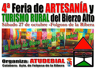 Cartel de la 4ª Feria de Turismo Rural y Artesanía del Bierzo Alto 4ª Feria de Atudebial