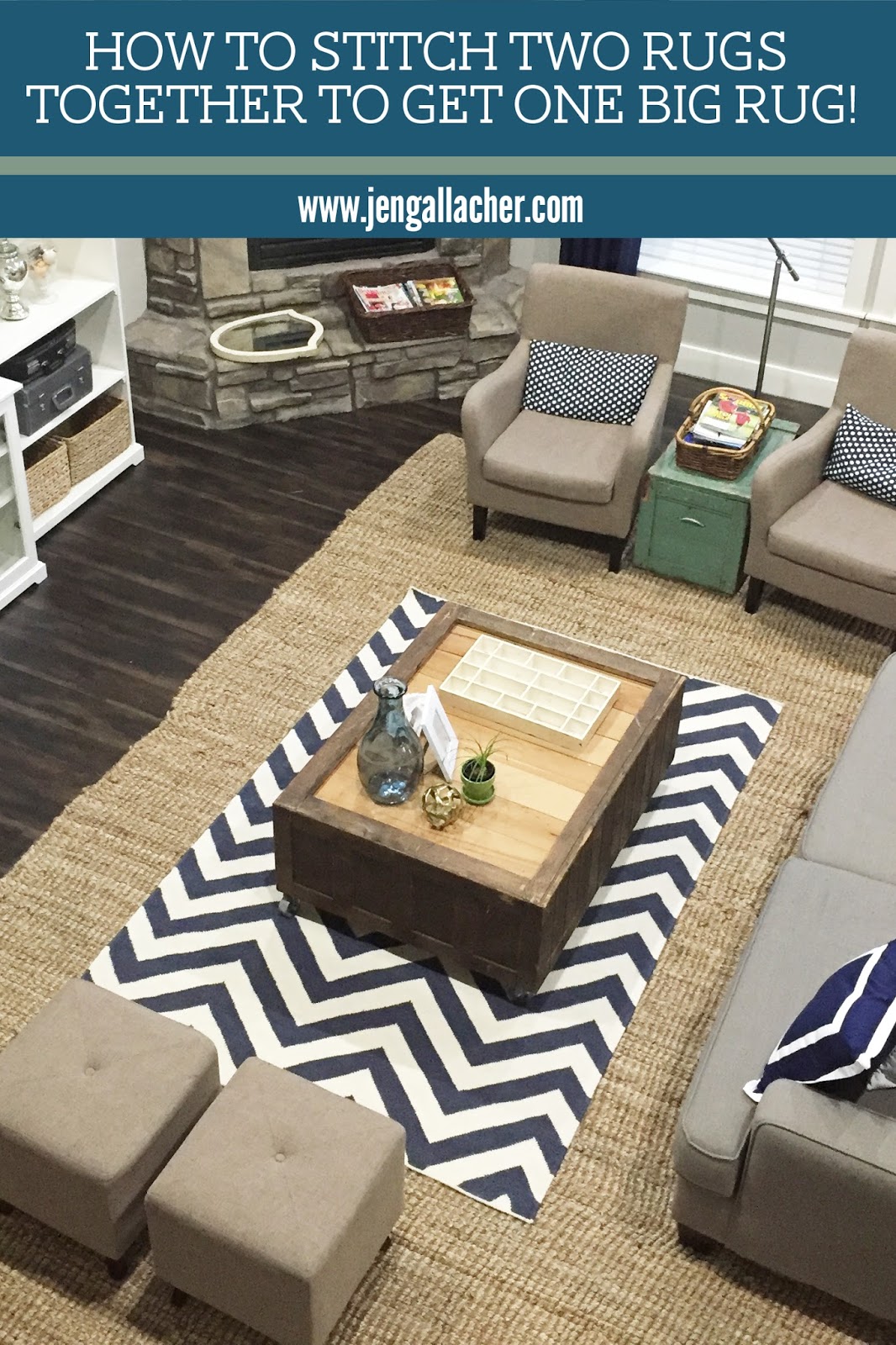 How to Stitch Two Rugs Together to Get One Big Rug Jen Gallacher