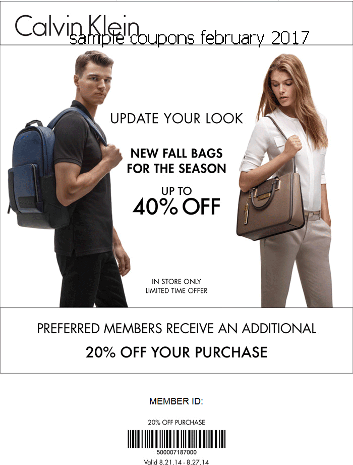 Calvin klein coupon code