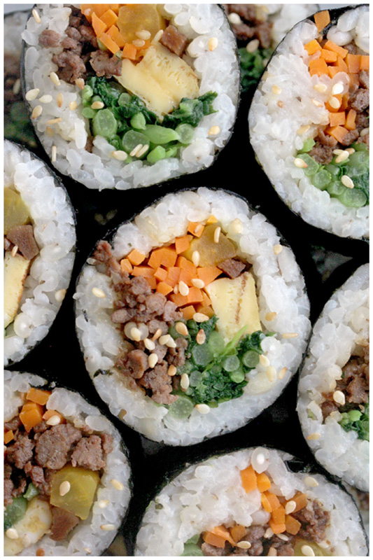 Foodagraphy. By Chelle. Beef Kimbap (쇠고기 김밥)