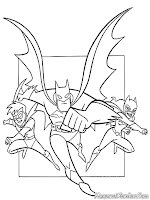 Mewarnai Gambar Batman Robin Batgirl Mobil