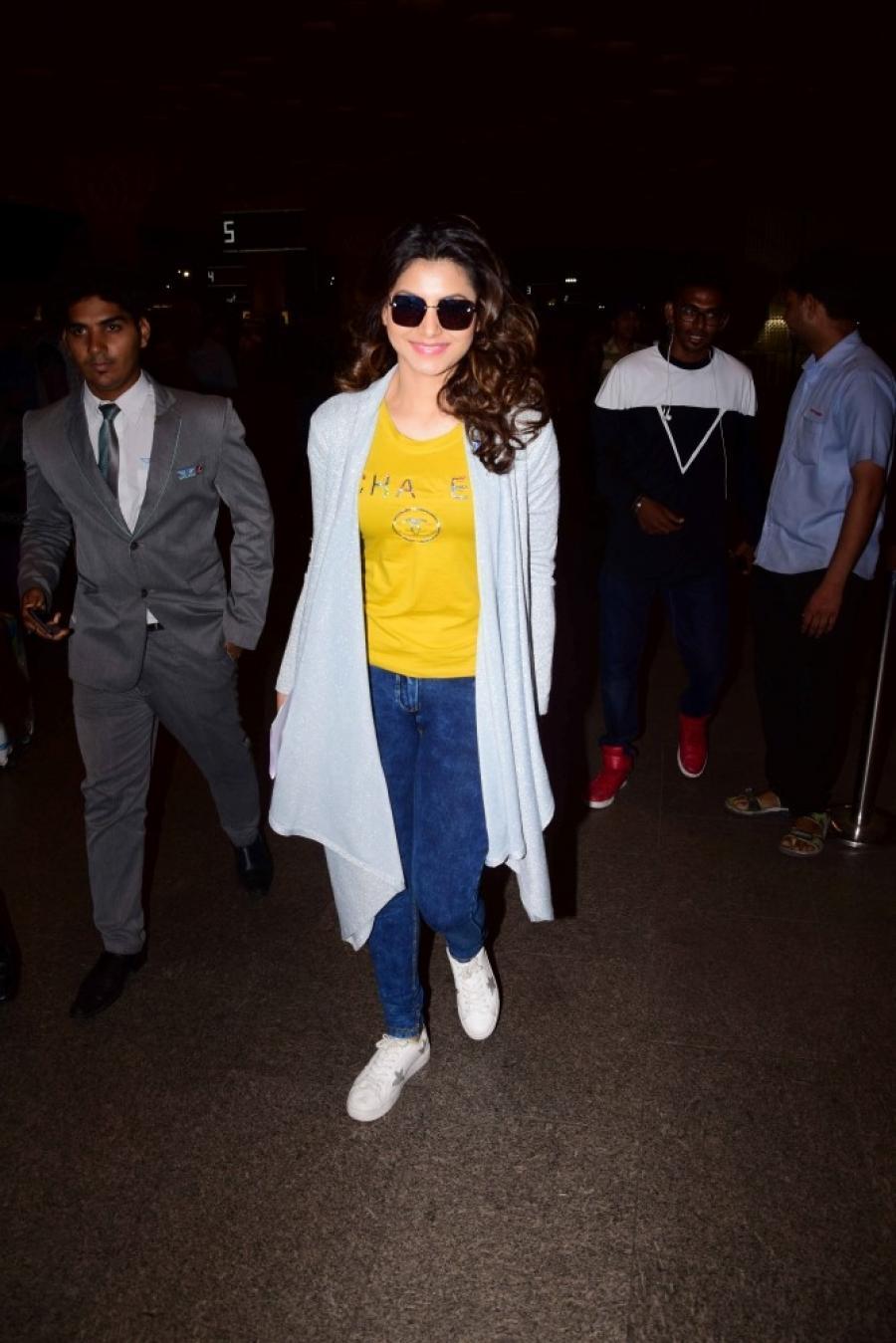 Bollywood Model Urvashi Rautela Spotted At Mumbai Airport