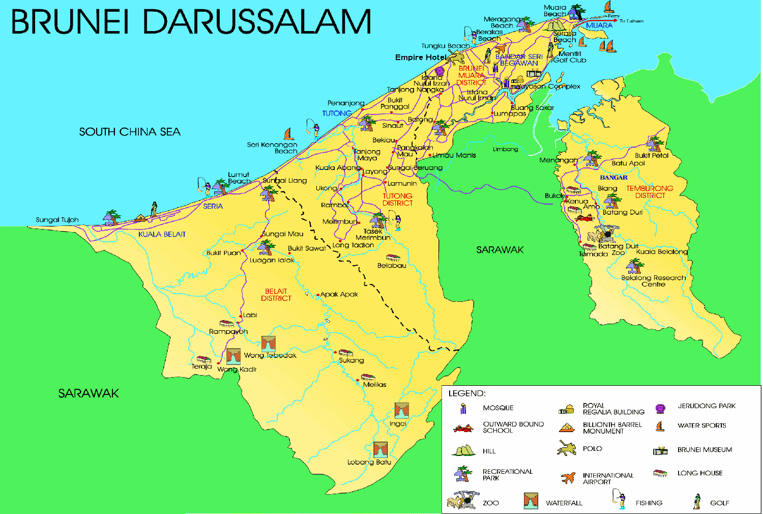CARTES DE BRUNEI DARUSSALAM