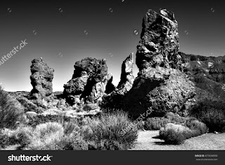 geometric composition of Las Canadas del Teide, Los Roques of García,Teide volcano,are located in an elevated position overlooking the Plain of Ucanca,surprising diversity, black and white photo, geometric composition of Las Canadas del Teide, Los Roques of García,Teide volcano,are located in an elevated position overlooking the Plain of Ucanca,surprising diversity, black and white photo,
