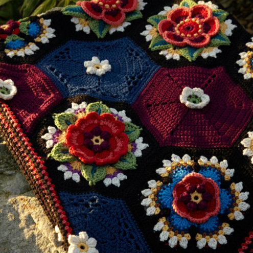 Stylecraft Frida’s Flowers CAL | Happy in Red