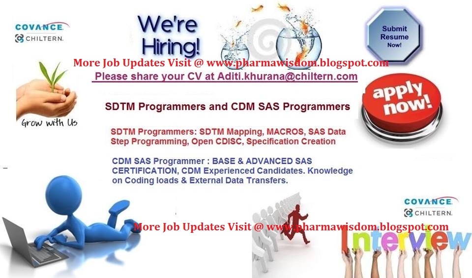 Hiring SDTM Programmers & CDM SAS Programmers COVANCE ( CHILTERN