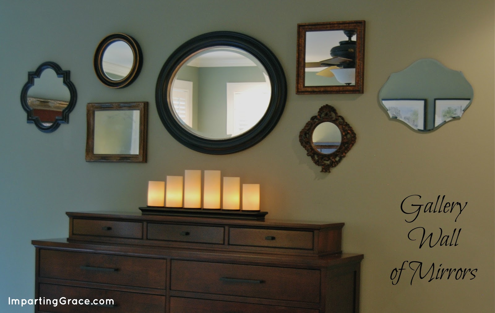 Imparting Grace Gallery Wall Of Mirrors
