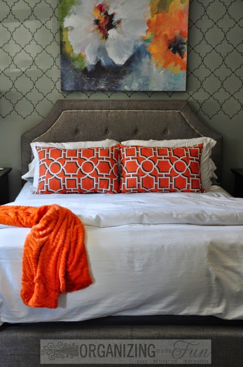 Master Bedroom of Organizing Made Fun's home tour