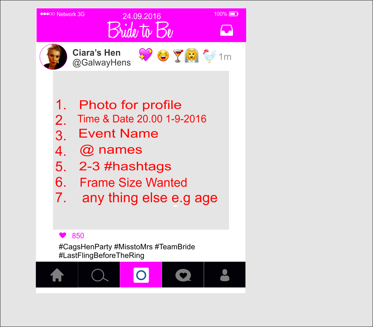 Ribbon Print and Gifts: Social media Cut out Frames