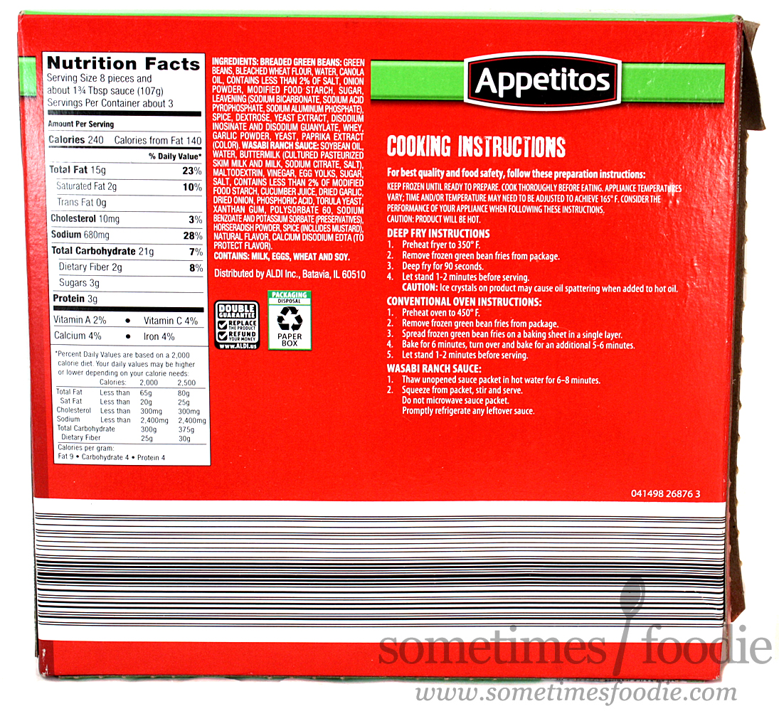 Sometimes Foodie Appetitos Green Bean Fries Aldi