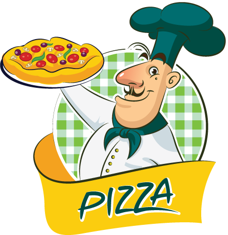 cocinero de pizza vector