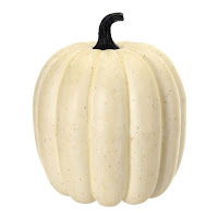 foam pumpkins in white from Shelley B Home and Holiday