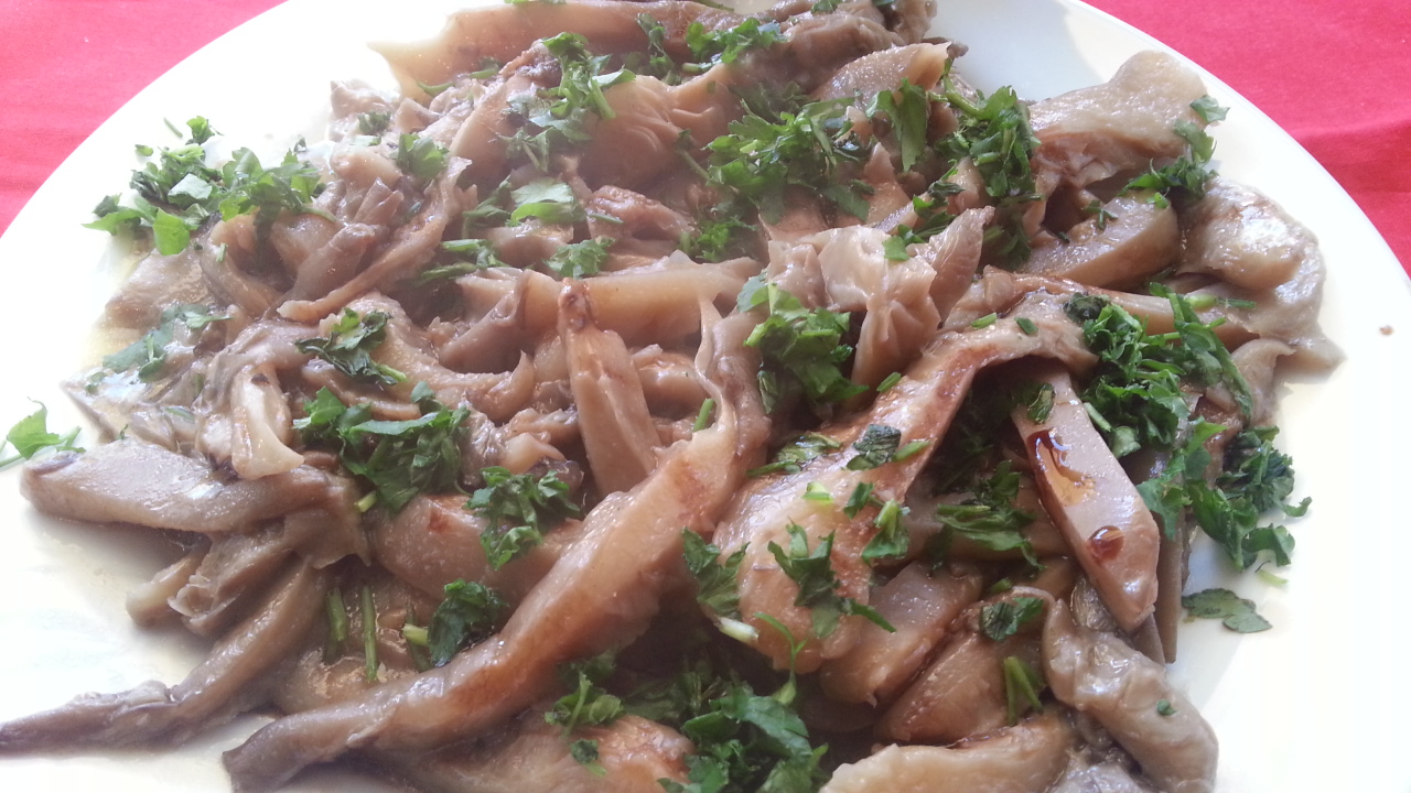 Le ricette di Raffaelangela Arrosto di Pleurotus ostreatus aglio e