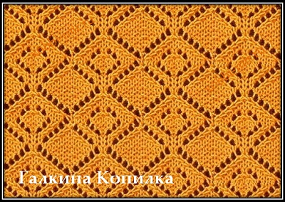 Ажурный узор спицами со схемой и описанием Ajurnii uzor spicami so shemoi i opisaniem