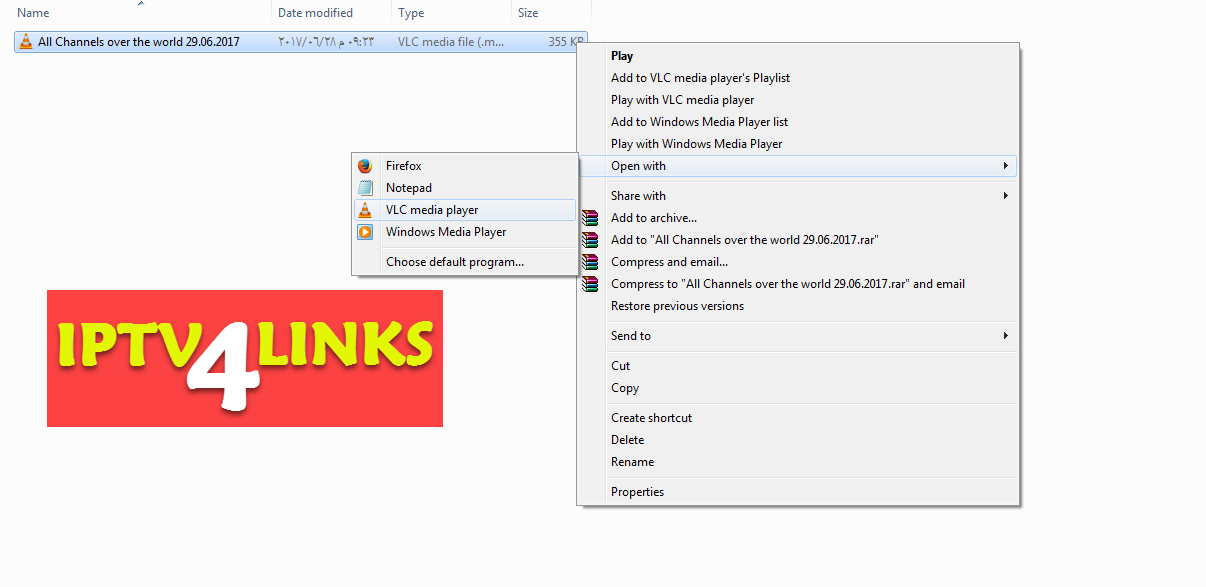 How Watch Iptv channels (m3u,iptv links ) with VLC iptv4link