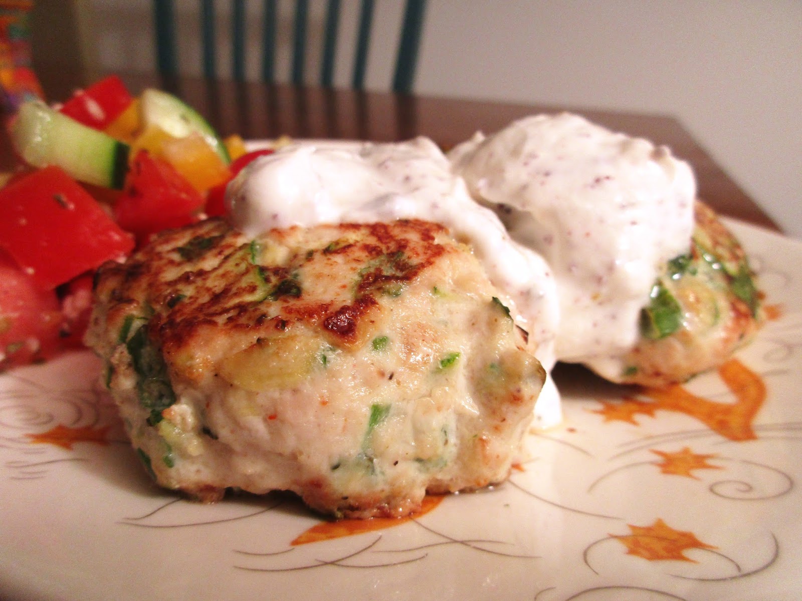 Kvell in the Kitchen Turkey & Zucchini Burgers with Spring Onion & Cumin