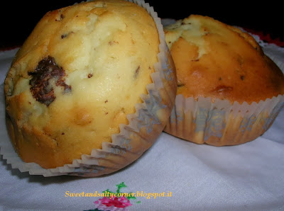 muffins con gocce di cioccolato