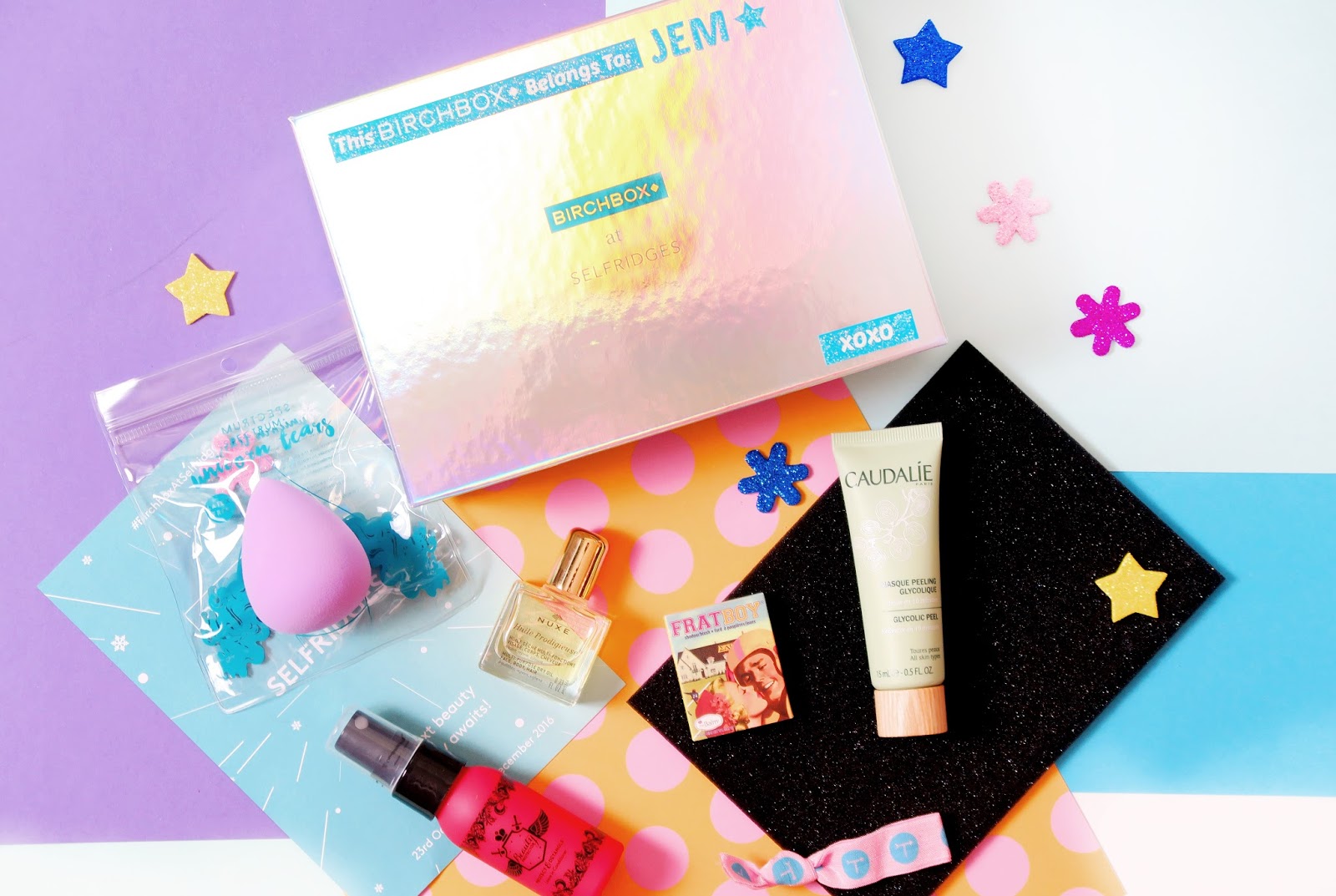 Birchbox x Selfridges Buikd Your Own Box An image of holographic birchbox at Selfridges