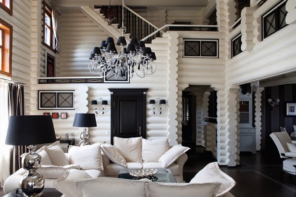 Interior Wooden House Themed Black And White Unique By Yulian Interior Wooden House Themed Black And White Unique