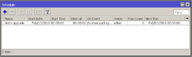 Cara Upgrade RouterOS Mikrotik Secara Otomatis Dengan Scheduler Cara Upgrade RouterOS Mikrotik Secara Otomatis Dengan Scheduler