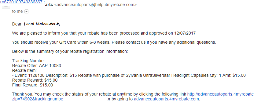 Advanceautoparts 4myrebate Com Advanceautoparts 4myrebate Com >> The Local Malcontent Advanced Is Misleading Name Of Nationwide Advanceautoparts 4myrebate Com Advanceautoparts 4myrebate Com >> The Local Malcontent Advanced Is Misleading Name Of Nationwide