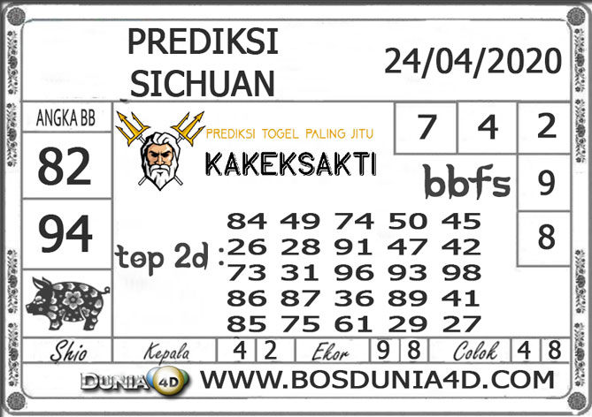 Prediksi Togel SICHUAN DUNIA4D 24 APRIL 2020