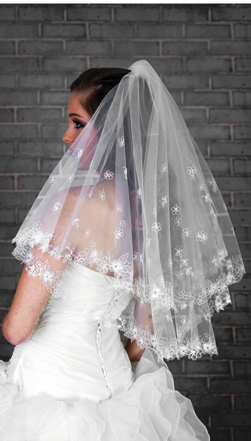 IBLUELOVER Voile De Mariage Deux Niveaux Voile Mariée Avec