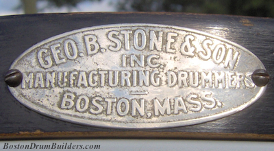 George B. Stone & Son Drum Badge