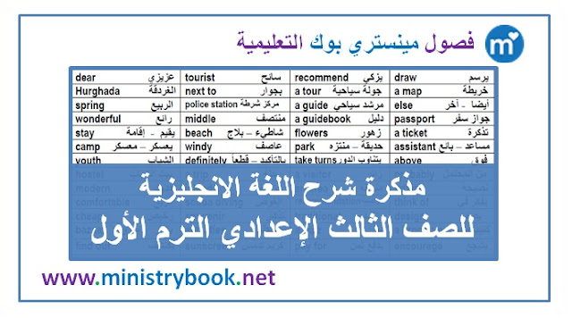 مذكرة شرح اللغة الانجليزية للصف الثالث الاعدادي الترم الاول 2018-2019-2020