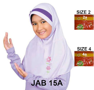 Jilbab Anak Delima Jab 15A size 2