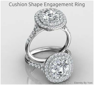 Cushion Cut Halo Engagement Rings