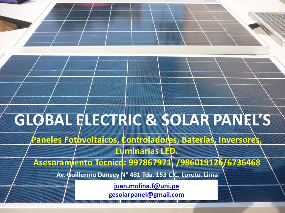 Insumos de Sistemas Fotovoltaicos para Proyectos de Electrificación