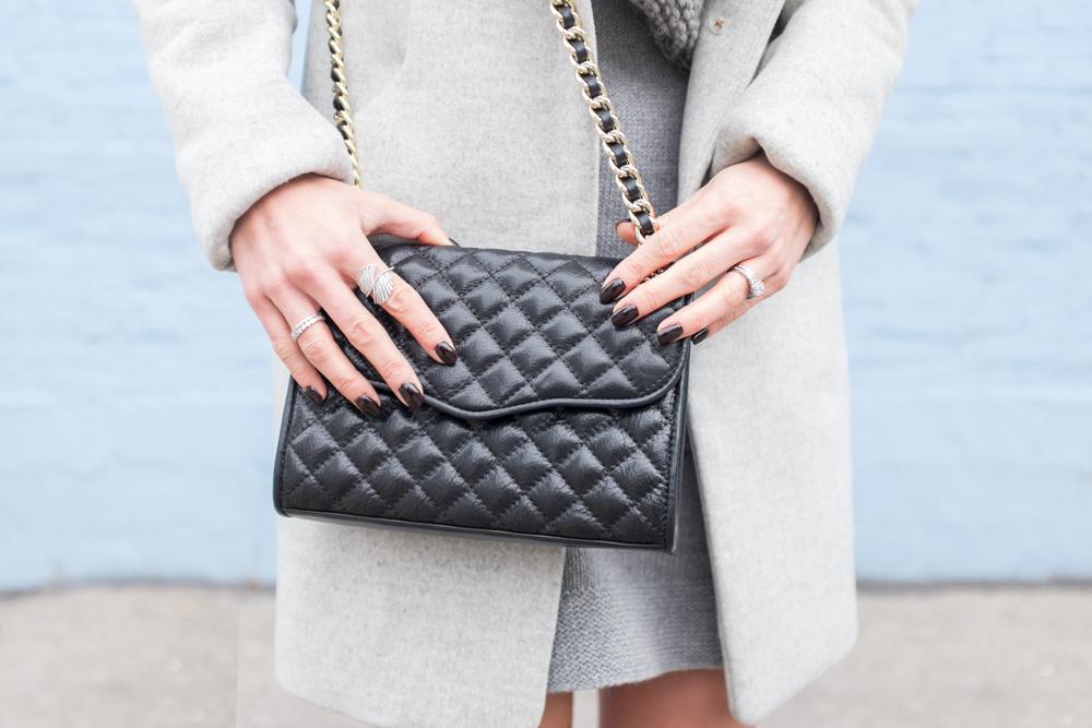 black mini quilted affair rebecca minkoff pandora stacking rings