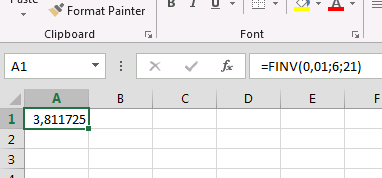 Cara Mendapatkan Nilai T-tabel & F-tabel di Excel 2013 Cara Mendapatkan Nilai T-tabel & F-tabel di Excel 2013