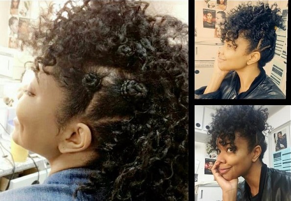 Gabrielle Union Wears Bantu Knots With Twist Out And Updo