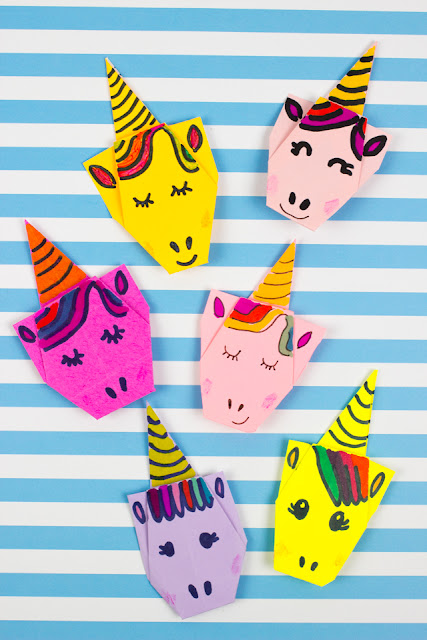 How to Fold Super Cute Origami Unicorns- Easy and fun magical origami for kids!