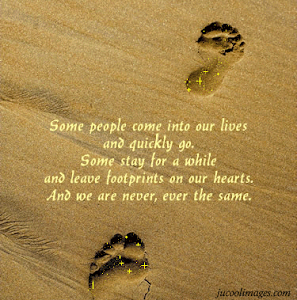 We lay our footprints behind...