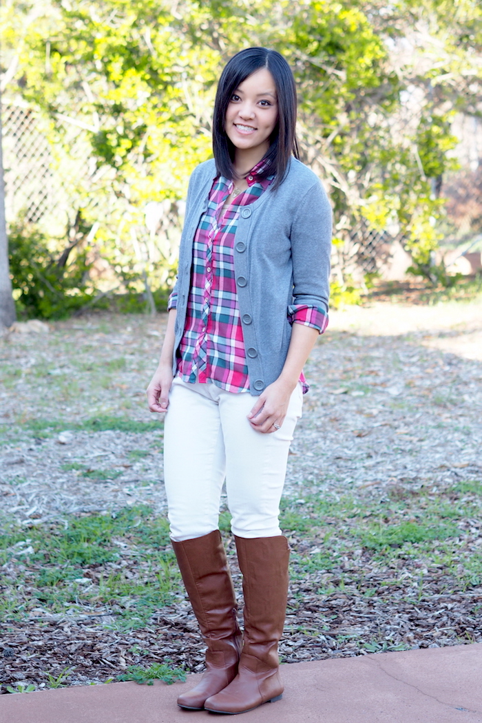Plaid Button Up for Cooler Weather - 6 Ways | Putting Me Together ...