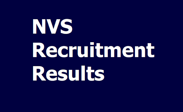 NVS PGT Posts Recruitment Results 2019 (Navodaya Vidyalaya Samiti Recruitment) NVS PGT Posts Recruitment Results 2019 (Navodaya Vidyalaya Samiti Recruitment)
