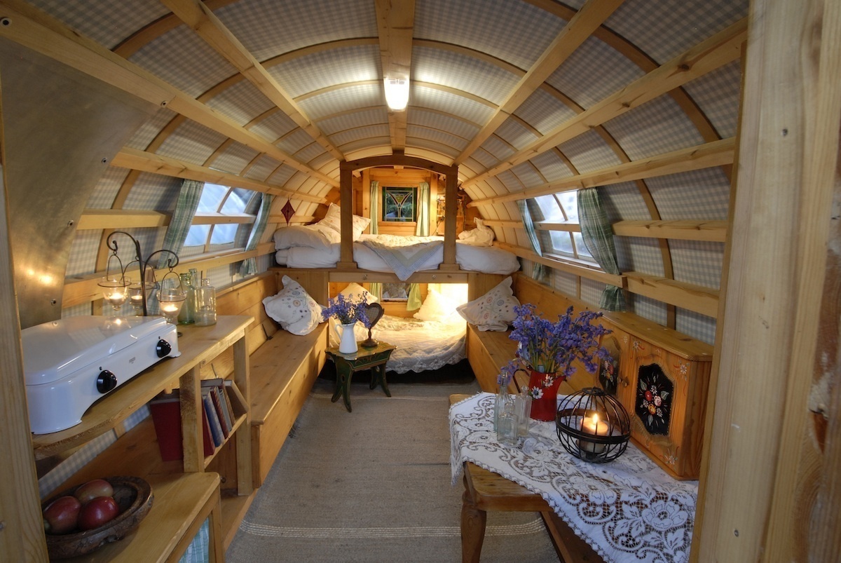 The basic structure for the gypsy caravans starts at £15,000 ($21,600), and making it your own? Well, that's priceless. - These Gypsy Caravans Are All Your Hippy-Dreams Come True, Especially The Inside. The basic structure for the gypsy caravans starts at £15,000 ($21,600), and making it your own? Well, that's priceless. - These Gypsy Caravans Are All Your Hippy-Dreams Come True, Especially The Inside.